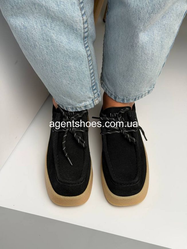 860.36 Мокасины Черные Замшевые на платформе 36 размер 860.36 фото